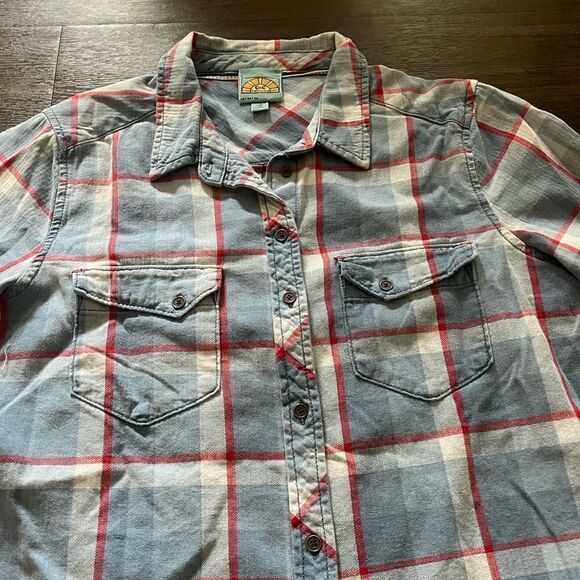 C&C California Blue Plaid Button Down Shirt - Picture 6 of 6
